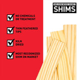 Nelson 1.5 in. W X 8 in. L Wood Shim 12 pk