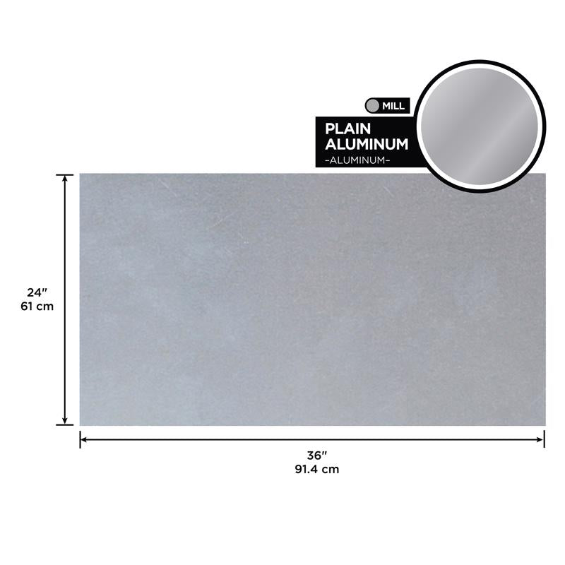M-D 0.025 in. X 3 ft. W X 2 ft. L Mill Aluminum Sheet Metal