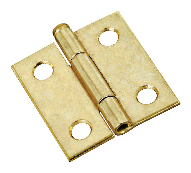 DOOR HINGE BRASS 1.5" 2PK