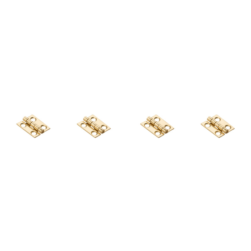 National Hardware 3/4 in. L Solid Brass Narrow Hinge 4 pk