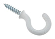 National Hardware Vinyl Coated White Steel 3/4 in. L Cup Hook 10 lb. 50 pk