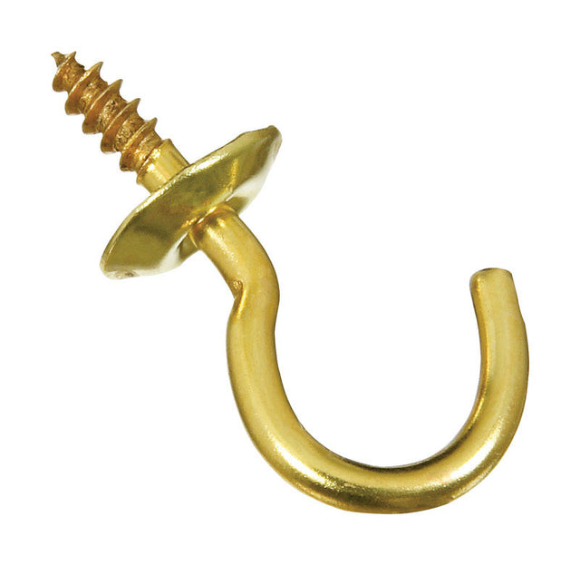 CUP HOOK SOL BRASS 5/8"