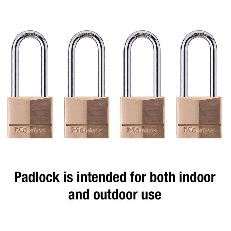 Master Lock 1-9/16 in. W Brass 4-Pin Tumbler Padlock Keyed Alike