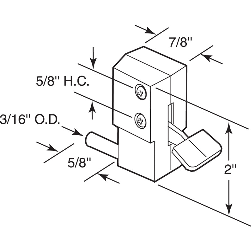 Prime-Line Metal Indoor and Outdoor Patio Door Lock