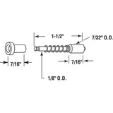 Prime-Line Black Window Screen Plunger Latch 0.22 in. W X 1.5 in. L For Wood Window 6 pk