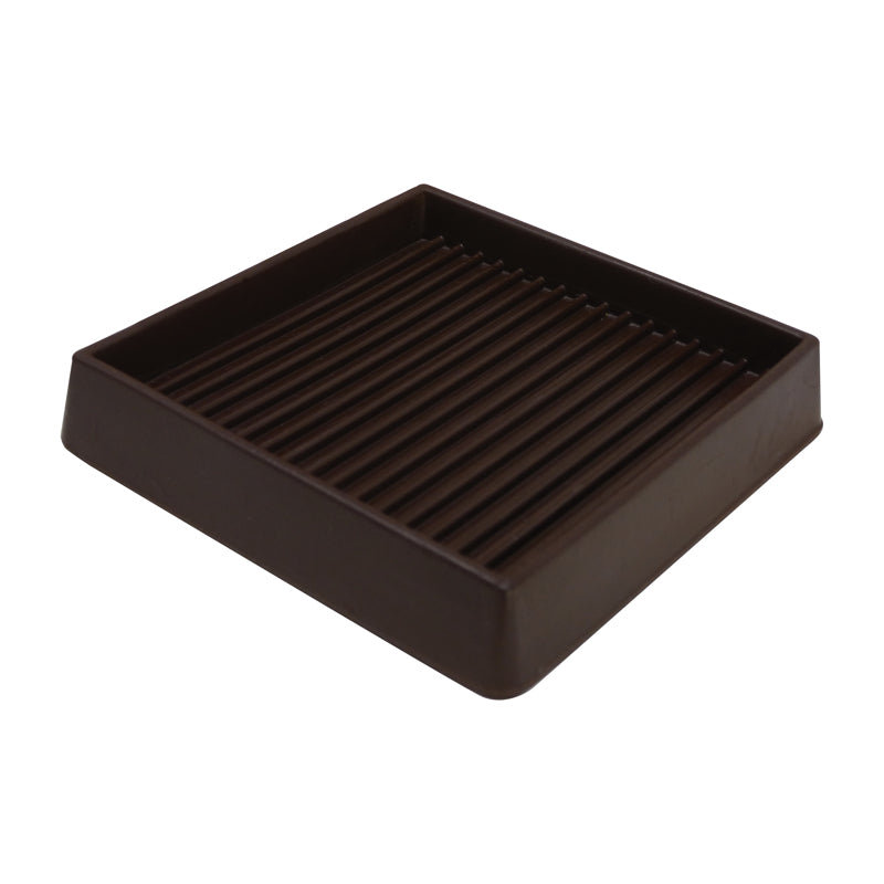 Ace Rubber Caster Cup Brown Square 3 in. W X 3 in. L 2 pk