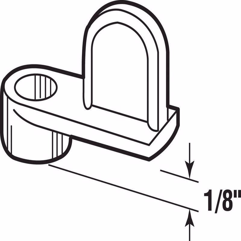 Prime-Line Mill White Aluminum Screen Clip For 1/8 1 pk