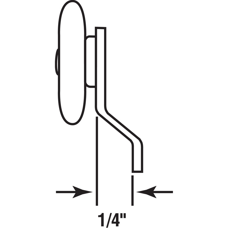 Prime-Line 7/8 in. D X 1/4 in. L Nylon/Steel Roller Assembly 2 pk