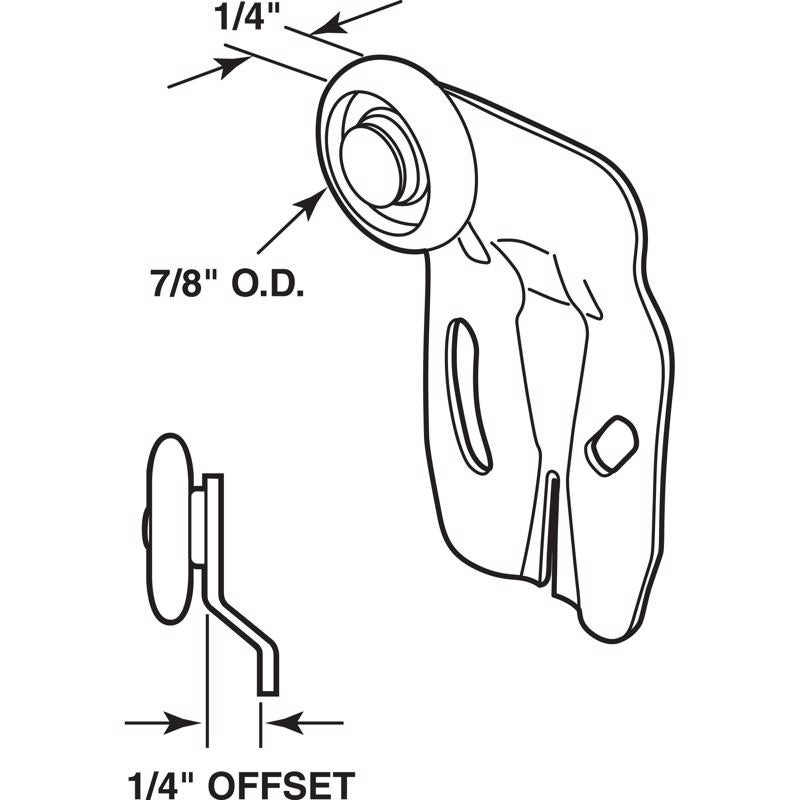 Prime-Line Nylon/Steel Roller Assembly 2 pc