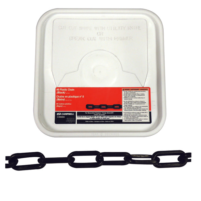 PLASTIC CHAIN #8 BLK