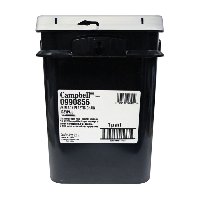 Campbell 8 Black Plastic Decorative Chain 0.29 in. D 1.5 in.