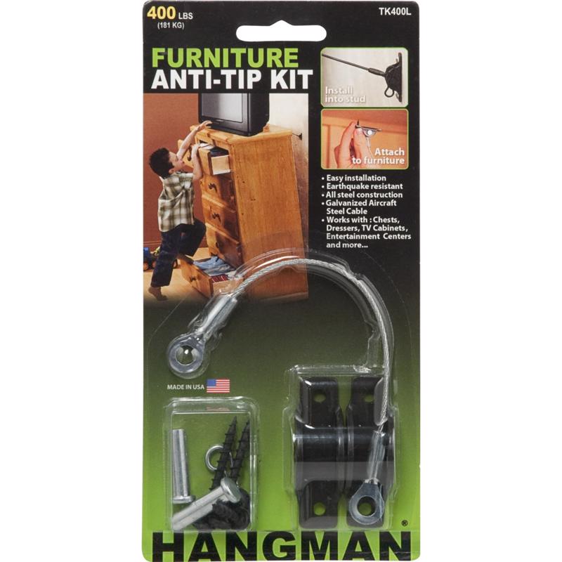 Hangman Black Funiture Anti-Tip Kit 400 lb