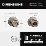 Kwikset Tylo Antique Brass Privacy Knob Right or Left Handed