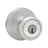 Kwikset Mobile Home Satin Chrome Entry Knobs 1-3/4 in.