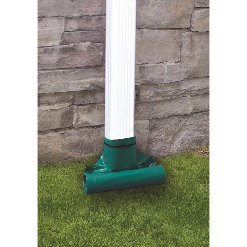 Frost King Drain Away 0.1 in. H X 9 in. W X 46 in. L Green Vinyl Downspout Extension