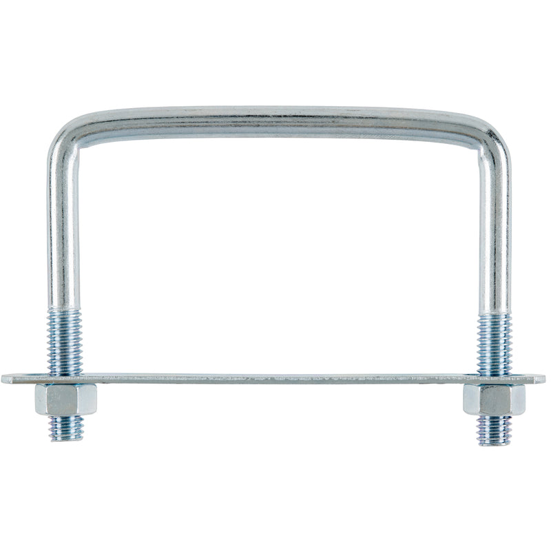 Hampton 3/8 in. X 4 in. W X 3 in. L Coarse Zinc-Plated Steel Square Bend U Bolt