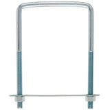 Hampton 3/8 in. X 4 in. W X 6 in. L Coarse Zinc-Plated Steel Square Bend U Bolt