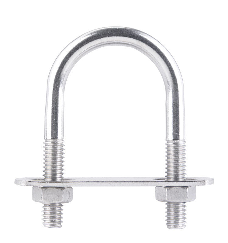 Hampton 5/16 in. X 1-3/8 in. W X 2-1/2 in. L Coarse Zinc-Plated Stainless Steel U-Bolt