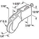 Prime-Line 1 in. D X 1/4 in. L Nylon Roller Assembly 2 pk