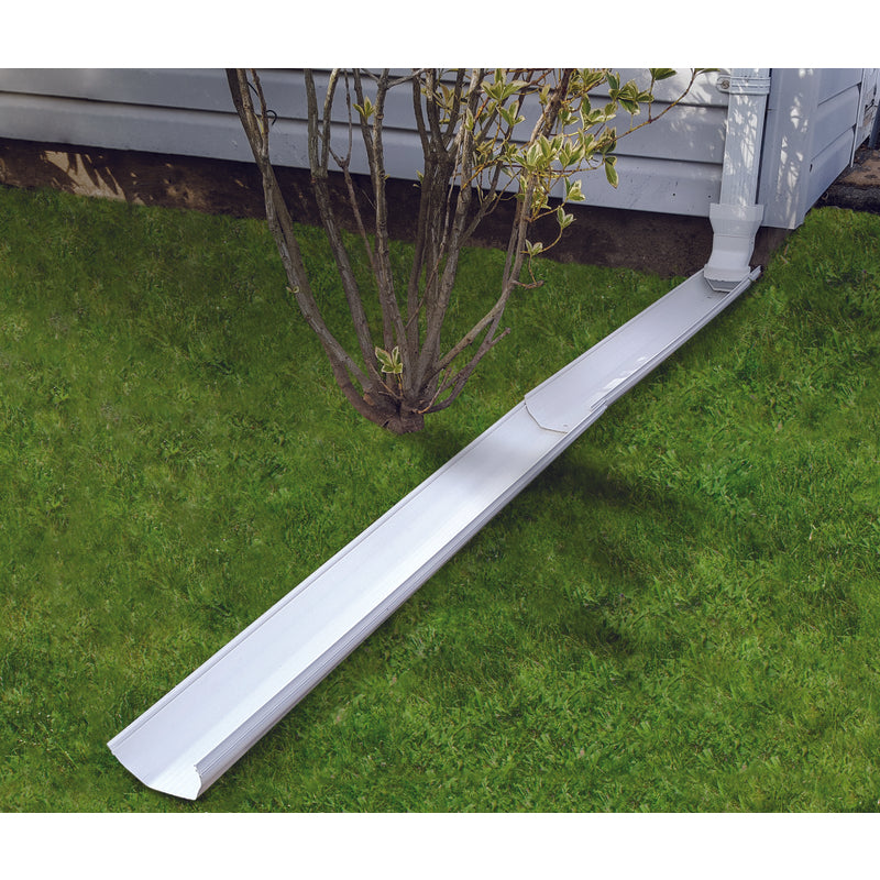 Frost King Tilt N' Drain 2 in. H X 5.5 in. W X 6 ft. L White Vinyl Downspout Extension