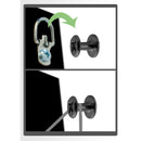 Hangman Bear Claw Black Double Headed Hanger 100 lb 2 pk