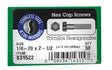 BOLT 1/4HEX 2-1/2"NC SS