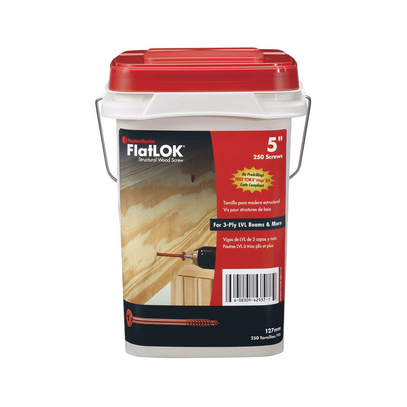 FastenMaster FlatLok No. 14 X 5 in. L Torx Ttap Epoxy Wood Screws 250 pk