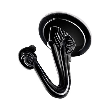 OOK Medium Black Steel 1-1/2 in. L Swag Hook 30 lb 2 pk