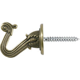 OOK Medium Antique Brass Gold Steel 1-1/2 in. L Swag Hook 30 lb 2 pk