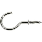 HILLMAN Small Metal 7/8 in. L Cup Hook 1 lb 8 pk