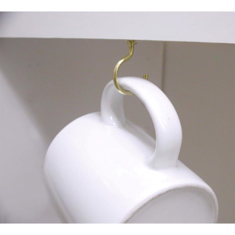 HILLMAN Small Metal 7/8 in. L Cup Hook 1 lb 8 pk