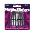 LEG TIP RBR BLK 7/8" 4PK