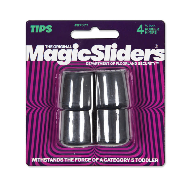 LEG TIP RBR BLK 7/8" 4PK