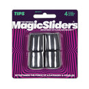LEG TIP RBR BLK 7/8" 4PK