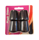 LG TP RBR BLK 1-1/8" 4PK