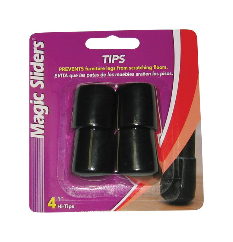 LEG TIP VINYL BLK 1"W