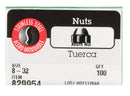 NUT CAP 8-32 SS 100PK
