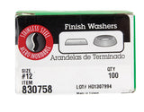 WASHER FINSH SS#12 100PK
