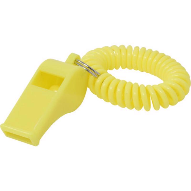 HILLMAN Plastic Assorted Sporting Whistle Wrist Coil Keychain