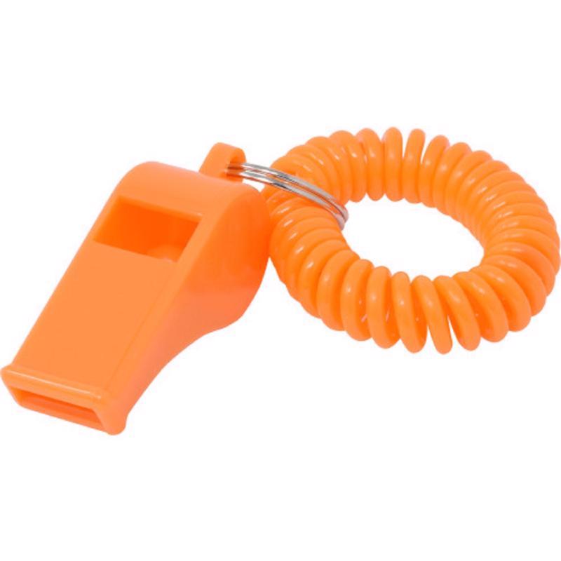 HILLMAN Plastic Assorted Sporting Whistle Wrist Coil Keychain