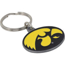 HILLMAN NCAA Tempered Steel Yellow Split Ring Keychain