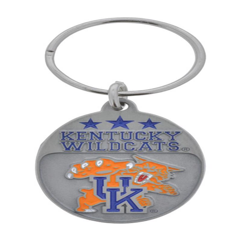 HILLMAN NCAA Tempered Steel Gray Split Ring Keychain