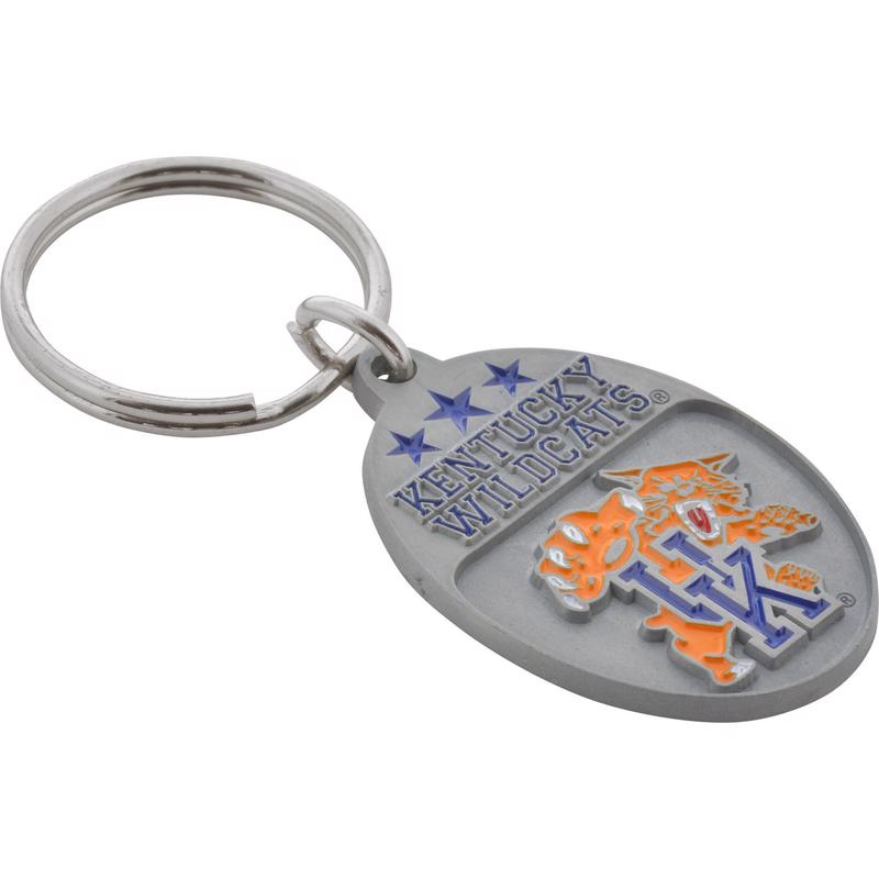 HILLMAN NCAA Tempered Steel Gray Split Ring Keychain