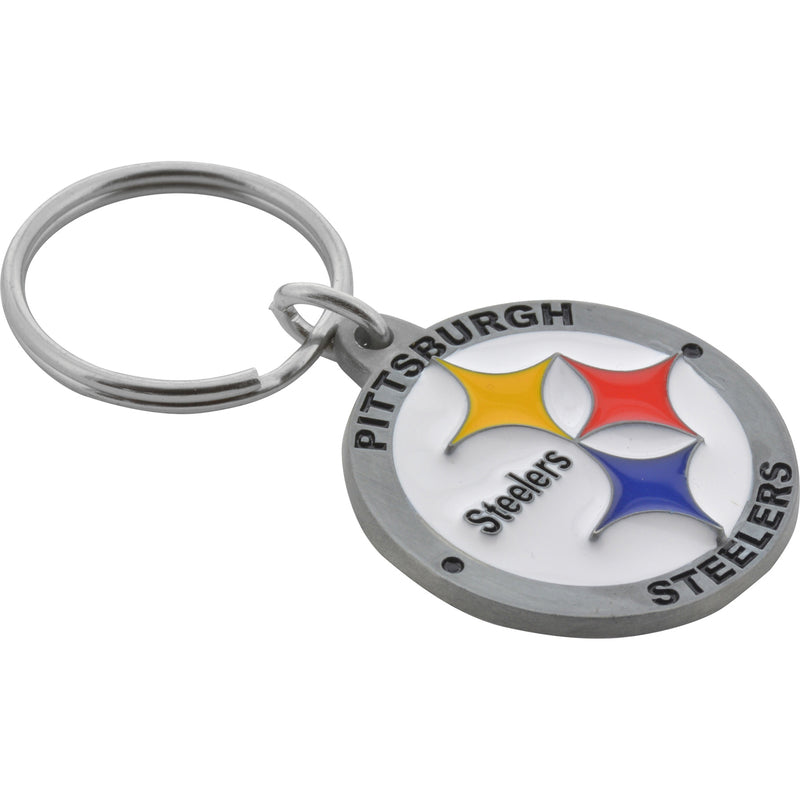 HILLMAN NFL Tempered Steel Silver Split Ring Keychain