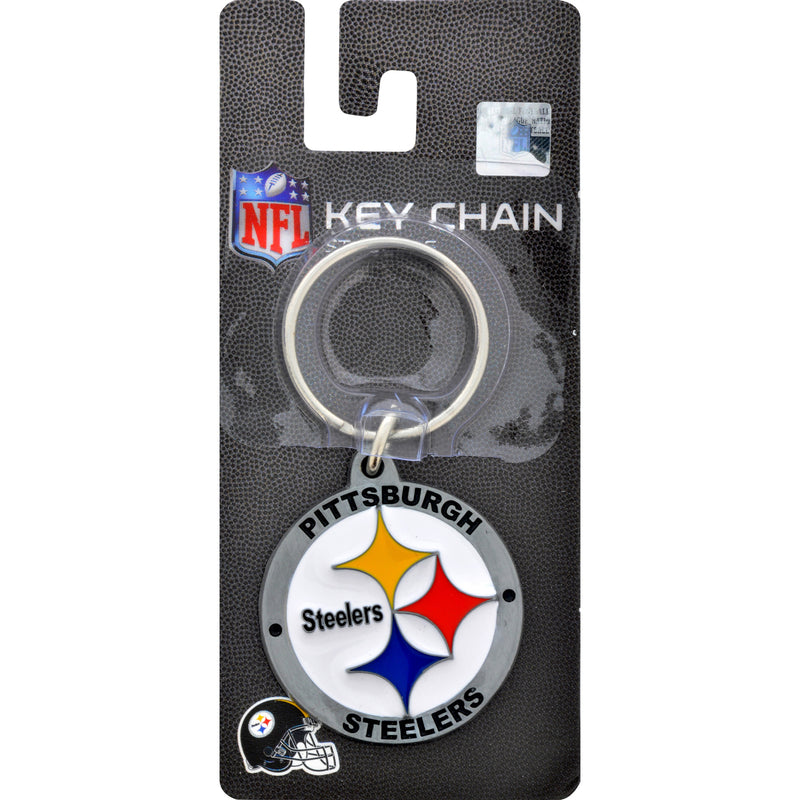 HILLMAN NFL Tempered Steel Silver Split Ring Keychain