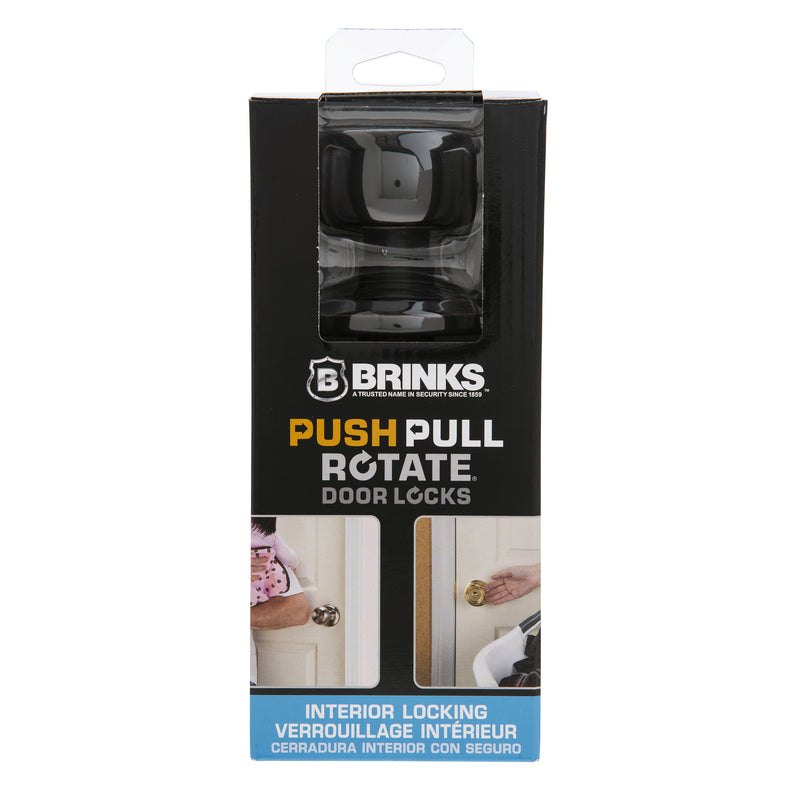 Brinks Push Pull Rotate Stafford Oil Rubbed Bronze Entry Knob KW1 1.75 in.