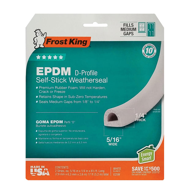 WEATHERSTIRP 17"X1/4"WHT