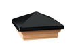 POST CAP BLACK 4"X4"