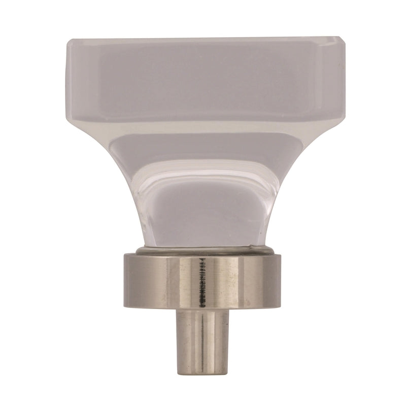 Amerock Glacio Transitional Square Cabinet Knob 1-5/16 in. Polished Nickel 1 pk