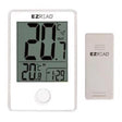 CLOCK/THERMOMETER WHT